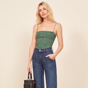 Reformation Green Meyer Top